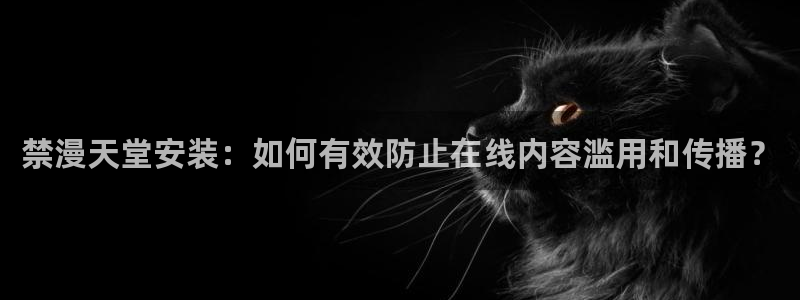 omofun动漫 官网：禁漫天堂安装：如何有效防止在线内容滥用和传播？